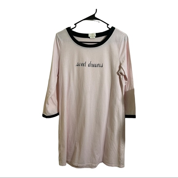 Kate spade womens sleepwear pajama dress sweet dreams pink blue collar medium - Picture 6 of 10